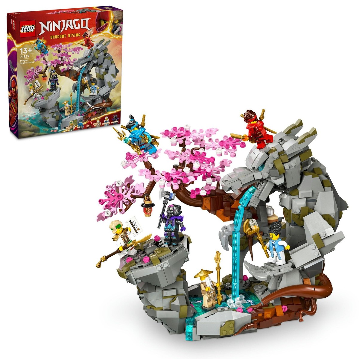 LEGO Ninjago Dragon Stone Waterfall Set 71819 - Ninja Toy Gift for