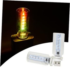 Car USB RGB Led Light Glass Bulb 5V Plug in, 7 Colors 7 Modes Color 2 Pcs