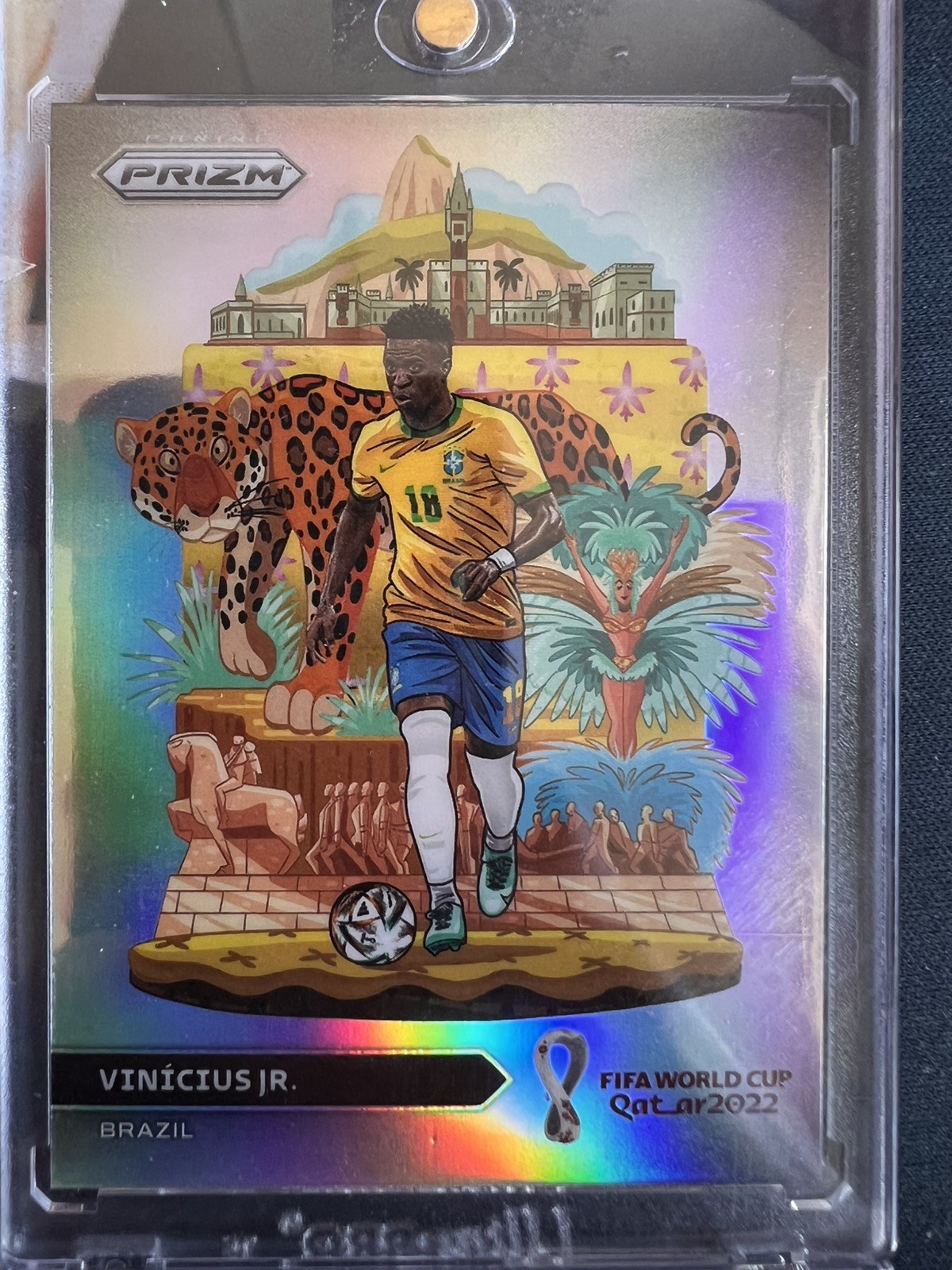2022 Panini Prizm World Cup Qatar - Vinicius Junior National Landmarks #3 BRAZIL
