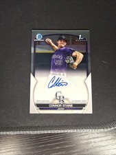 2023 Bowman Chrome #CPA-CSE Connor Staine 1st Prospect Auto Colorado Rockies