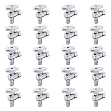 Pack of 20 1/4 Turn Angle Stop Valve 3/8" OD Compression X 1/2" Pex Chrome Pl...
