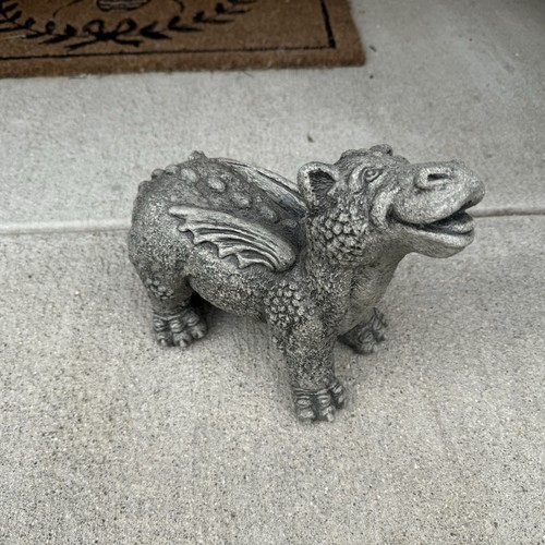 Little Darling Dragon 'Rexy'-cast stone-cute baby animal-garden statue-fantasy