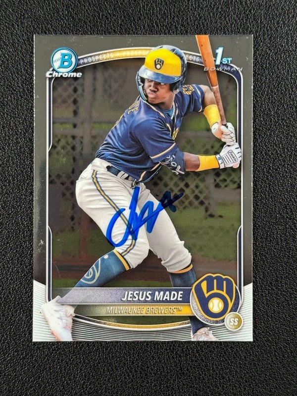 JESUS MADE 2025 BOWMAN CHROME #BCP-50 1ST PROSPECT IP BAS AUTOGRAPH AUTO N