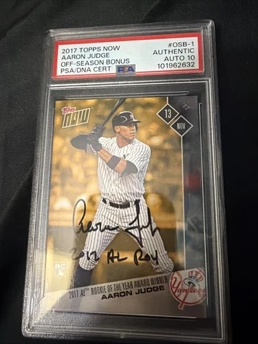 Aaron Judge Auto Rookie TOPPS Now 1/1 PSA 10 2017 AL ROY