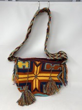 Wayuu Hand Made Bag Handbag Bright Colorful Tribal Tassles Shoulder/Crossbody