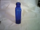 Retro Hazel Atlas Cobalt Blue Medicine Bottle about 6.5 inches — photo 2