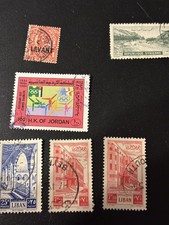 Briefmarken - LEVANTE - Syrien, Libanon, Jordanien ....6 stück, Lot 64
