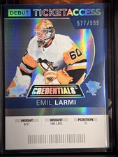 2021-22 Upper Deck Credentials - 2020-21 Debut Ticket Access Emil Larmi #78 /999
