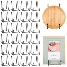 24 Pcs Plate Stands for Display Metal Display Stand Photo Easel Stand Book Ho...