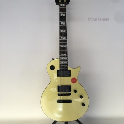 6String Cream Epiphone LP Electric Guitar Mahogany Body black part active pickup