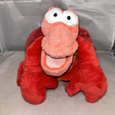 Vintage Disney Parks Little Mermaid Sebastian Crab 7" Plush Stuffed Animal - NWT
