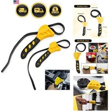 2-pack Adjustable Rubber Strap Wrench Set 25.20 20.48 Heavy-duty Strap ...