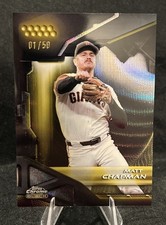 2025 Topps Chrome Black Matt Chapman GOLD REFRACTOR 01/50