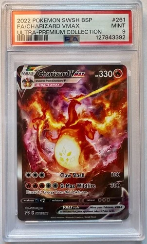 New ListingPSA 9 Mint Pokémon TCG SWSH BSP Charizard VMAX Ultra Prem. Coll.