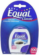 Equal 20016527 Sweetener Zero Calorie Original Taste Sugar Free 100ct Pack of 6