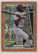 2020 Bowman Chrome Prospects Orange Shimmer Refractor 4/25 Xavier Edwards 0hk3