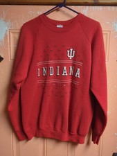 Vintage Indiana Hoosiers Sweatshirt Mens XL Red NCAA Crewneck