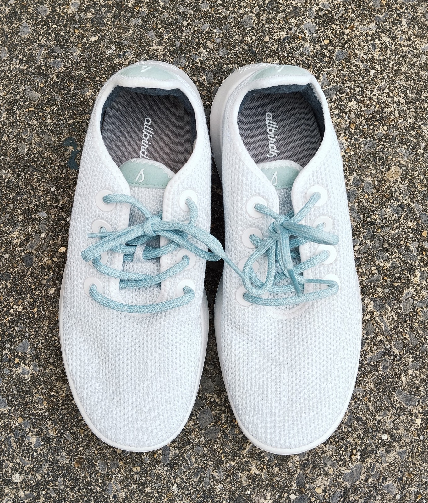 ALLBIRDS 'Tree Runner' Off White Knit Lightweight Lace-Up Sneakers UK 7/EU 40 image 5