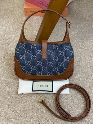 Gucci Jackie 1961 mini Shoulder Bag in GG Denim Denim Armpit Bag