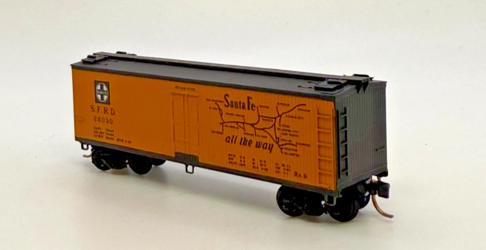 N Scale Kadee "S.F.R.D." Yellow Refrigerator Freight Car No Box #2 - Image 3 of 4