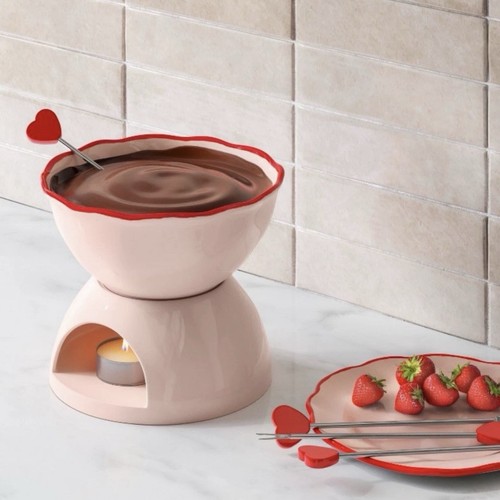Fonduta! Set fonduta pentola in gres soglia - nuovo con scatola - Foto 2 di 5