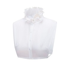 Womens Chiffon Ruffled Fake Collar Pleated Dickey Detachable Wrist Cuff