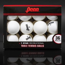 Penn 40mm 1-Star White Ping Pong Balls, Box of 36 Official 40mm,