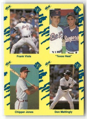 1990 Classic Quads Blank Blue Back - Chipper Jones (RC) Ryan Mattingly Viola NM+