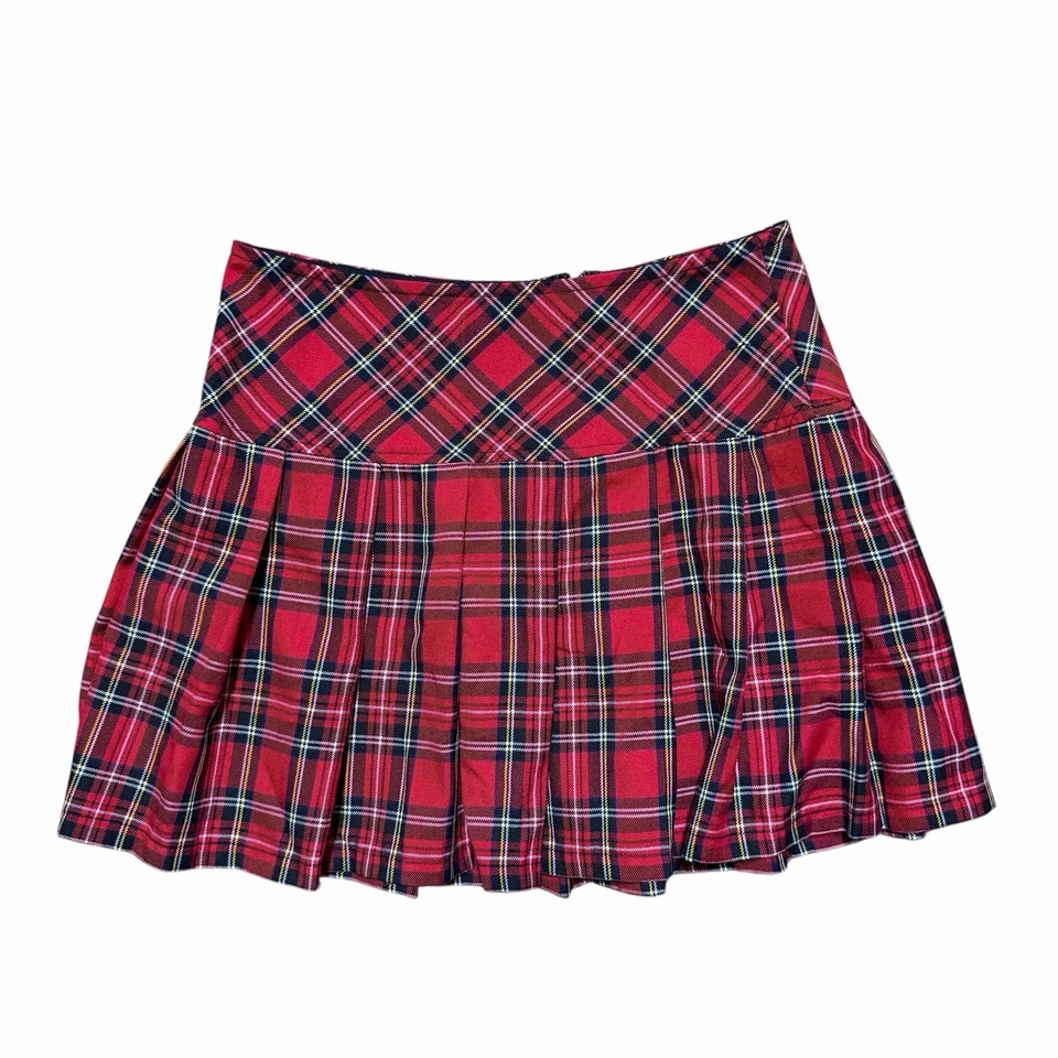 Винтажная женская мини-юбка Y2K Royal Bones в клетку в стиле гранж размер L - Изображение 2 из 4