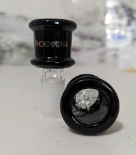 14mm Glass Thick Screen Slide BOWL Male for Water Pipe Bong (1 - ONE) Black