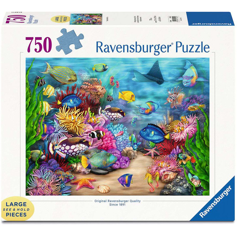 Ravensburger Tropical Reef Life 750 Piece Jigsaw Puzzle Large Format Adult