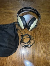 Hi- Fi Vintage Sennheiser Momentum Headphones Silver (WIRED) Brown Leather