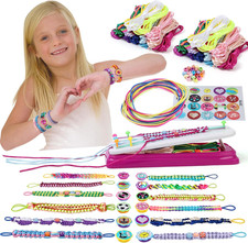 Iqkidz Friendship Bracelet Making Kit - Make Bracelets Craft Toys for Girls Age
