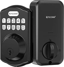 Keyless Entry Door Lock Deadbolt with Keypad, Smart Locks for Front Door with Pa