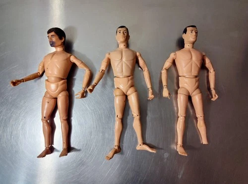 Vintage GI Joe 1964 Lot 3 Figures Marines, Action, 2 Footlockers and Accessories