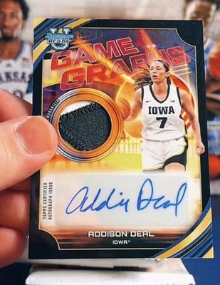 2026 Bowman Best University Addison Deal Game Graphs BLACK AUTO 01/10 IOWA