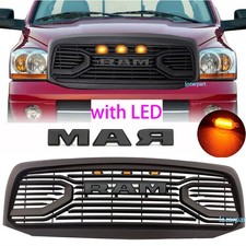 Grill For Dodge Ram 1500 Grille 2006 07 2008 Bumper Grille Wletterled Black
