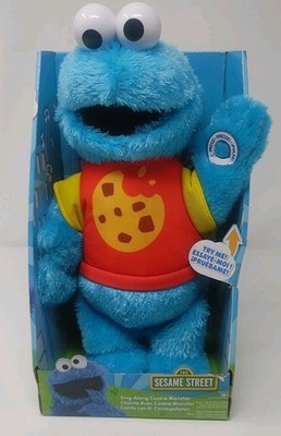 Sesame Street Cookie Monster Sing Along Plush Toy Interactive Flashing Light