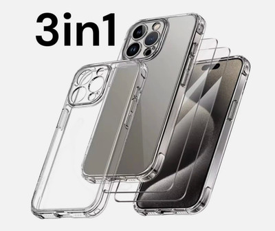 Handy hülle Panzerglas Folie für iPhone 17 16 15 14 13 12 11 Pro Max Mini etui