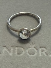 Pandora Moonstone Ring S925 Ale Sterling Silver UK Size 52