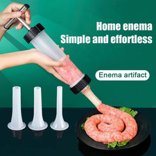 Manual Sausage Stuffer   Homemade Sausage Maker with 3 Funnels Meat Injector