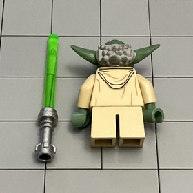 Lego Star Wars Yoda Minifigure Jedi sw0446 75002 The Clone Wars Gray Hair H3 46