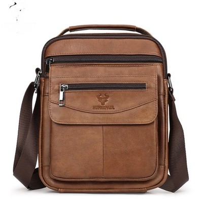 Casual Cross-border Mens Backpack Made From Full-grain Cowhide Leather
