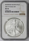2007-W Burnished American Silver Eagle $1 MS 70 NGC