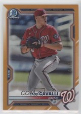 2021 Bowman Chrome Yellow Refractor (Misprinted Orange) 45/75 Cade Cavalli s3g