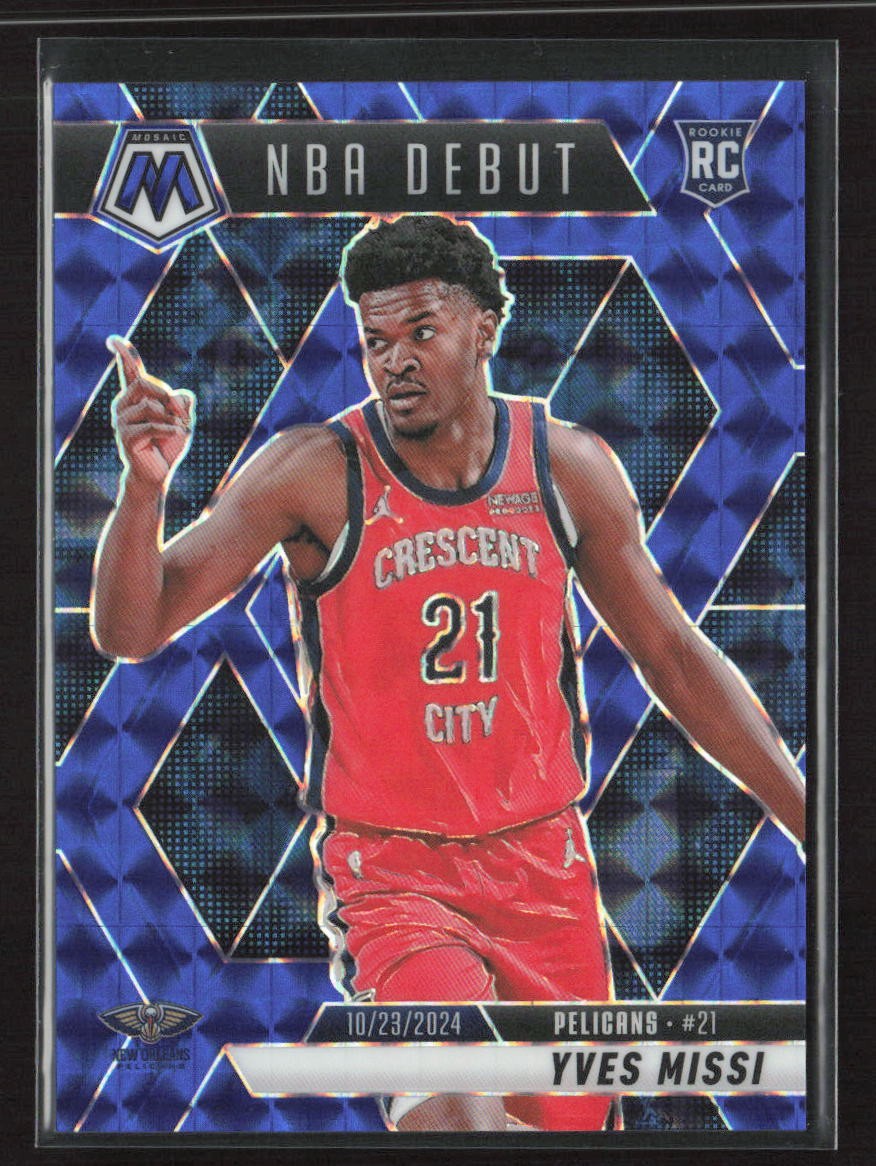 Yves Missi 2024-25 Panini Mosaic #255 Blue Mosaic /199 New Orleans Pelicans