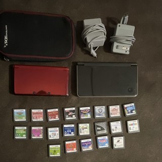 Nintendo DSi XL in excellent condition and a red Nintendo 3DS in excellent condi