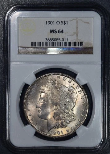 1901-O $1 MORGAN SILVER DOLLAR KM# 110 NGC MS 64 A6536