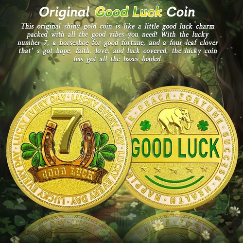 Juego de monedas de la suerte de 2 piezas herradura buena suerte y máquina tragamonedas con temas de casino monedas de póker - Imagen 2 de 18