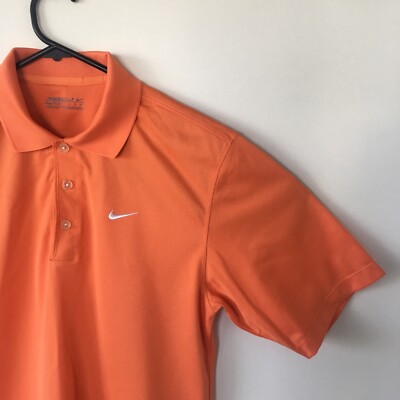 Nike Golf Fit Dry Orange Polo Shirt | eBay